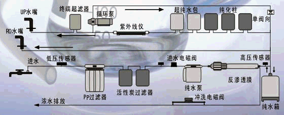 医药业用纯水设备60升/小时